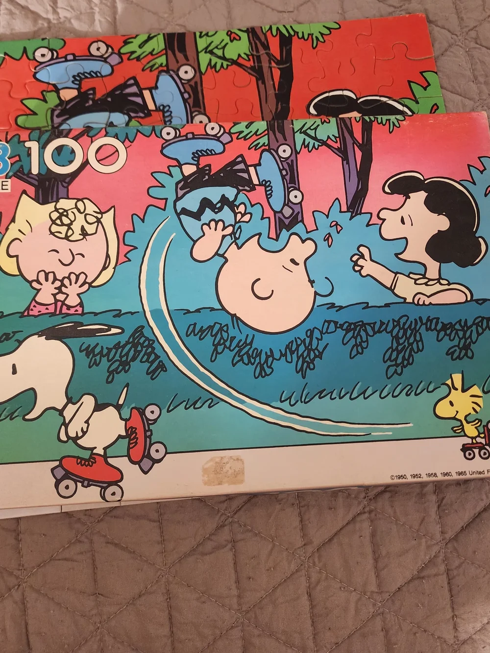 Peanuts 108-Piece Puzzle — Colorful Green & Blue Scene with Snoopy